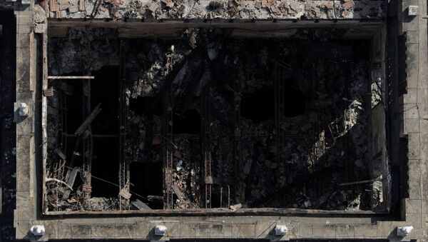 El Museo Nacional de Río de Janeiro tras incendio - Sputnik Mundo