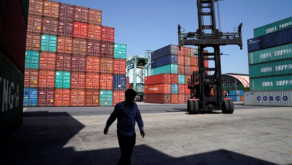 Contenedores en un puerto chino