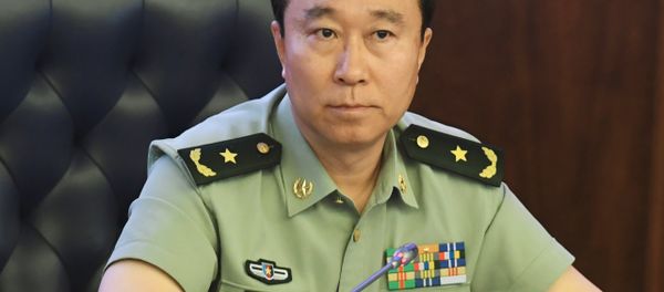 Kui Yanwei, agregado militar de la embajada de China en Moscú, en la rueda de prensa dedicada a las maniobras militares Vostok 2018 - Sputnik Mundo