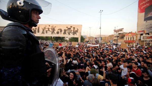 Protestas en Basora, Irak Protestas en Basora, Irak - Sputnik Mundo