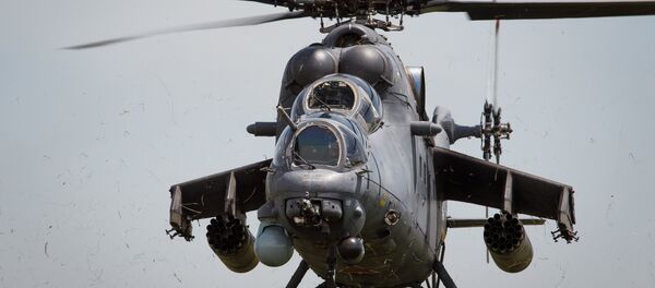 Mi-35M helicopters on training flights in Krasnodar Territory - Sputnik Mundo