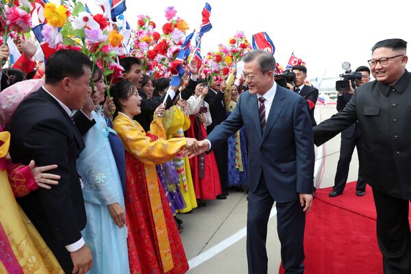 La histórica visita del presidente de Corea del Sur a Pyongyang - Sputnik Mundo