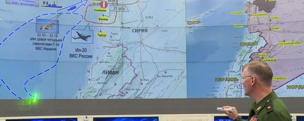 Ígor Konashénkov, durante la declaración oficial sobre el accidente del avión Il-20 en Siria - Sputnik Mundo
