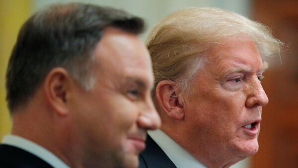 El presidente de EEUU, Donald Trump, y su homólogo polaco, Andrzej Duda. - Sputnik Mundo