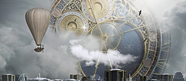 Un enorme reloj en el cielo sobre una ciudad - Sputnik Mundo