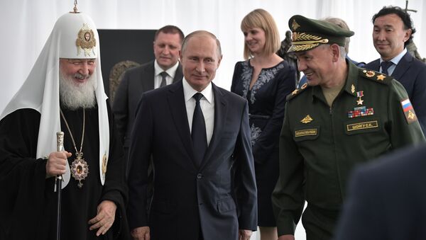 Ceremonia de colocación de la primera piedra de la iglesia principal de las Fuerzas Armadas de Rusia - Sputnik Mundo