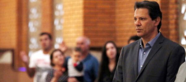 Fernando Haddad, candidato presidencial del Partido de los Trabajadores de Brasil - Sputnik Mundo