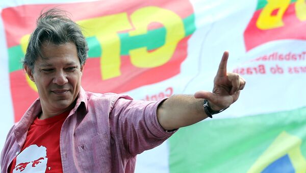 Fernando Haddad, candidato presidencial del Partido de los Trabajadores de Brasil - Sputnik Mundo