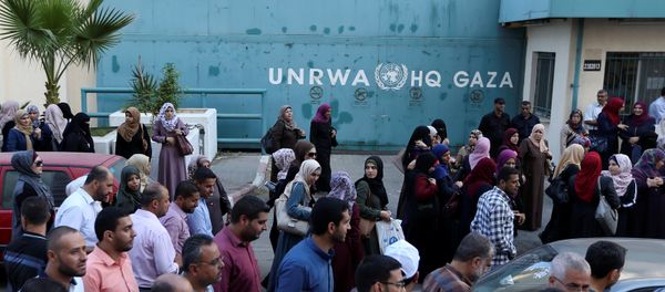 Sede de UNRWA en Gaza Sede de UNRWA en Gaza - Sputnik Mundo