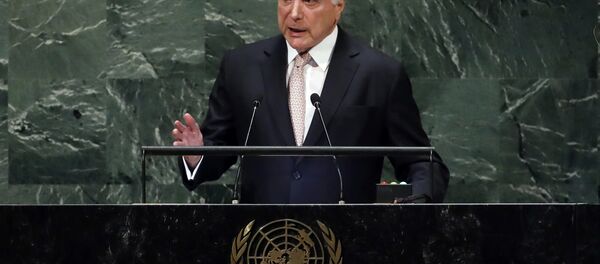 Michel Temer, presidente de Brasil en la Asamblea General de la ONU - Sputnik Mundo