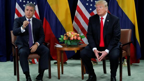 Iván Duque, presidente de Colombia y Donald Trump, presidente de EEUU - Sputnik Mundo