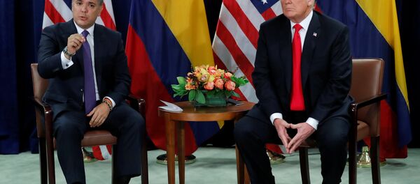 Iván Duque, presidente de Colombia y Donald Trump, presidente de EEUU - Sputnik Mundo