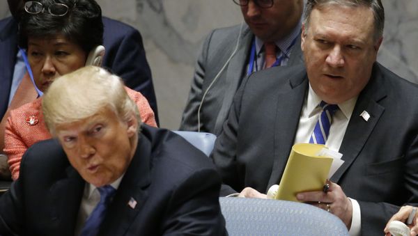 Donald Trump, el presidente estadounidense en la 73 Asamblea General de la ONU Donald Trump, el presidente estadounidense en la 73 Asamblea General de la ONU - Sputnik Mundo