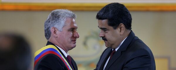 Miguel Díaz-Canel, presidente de Cuba y Nicolás Maduro, presidente de Venezuela Miguel Díaz-Canel, presidente de Cuba y Nicolás Maduro, presidente de Venezuela - Sputnik Mundo