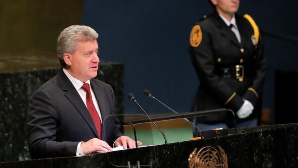 Gjorge Ivanov, presidente de Macedonia en la Asamblea General de la ONU - Sputnik Mundo