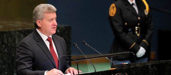 Gjorge Ivanov, presidente de Macedonia en la Asamblea General de la ONU Gjorge Ivanov, presidente de Macedonia en la Asamblea General de la ONU - Sputnik Mundo