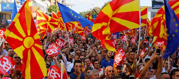 Una marcha por el cambio de nombre de Macedonia (Archivo) - Sputnik Mundo
