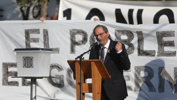 Quim Torra, presidente de la Generalitat de Cataluña Quim Torra, presidente de la Generalitat de Cataluña - Sputnik Mundo