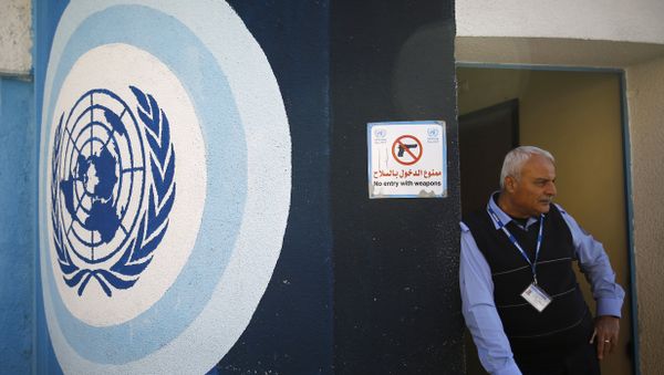 Un empleado de la UNRWA en la sede de la organización en Gaza (archivo) Un empleado de la UNRWA en la sede de la organización en Gaza (archivo) - Sputnik Mundo