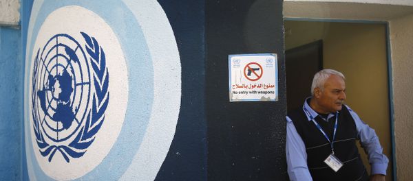 Un empleado de la UNRWA en la sede de la organización en Gaza (archivo) Un empleado de la UNRWA en la sede de la organización en Gaza (archivo) - Sputnik Mundo