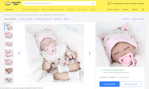 Bebé con certificado de nacimiento, una oferta de Mercado Libre México - Sputnik Mundo