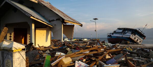 Consecuencias del tsunami en Indonesia - Sputnik Mundo