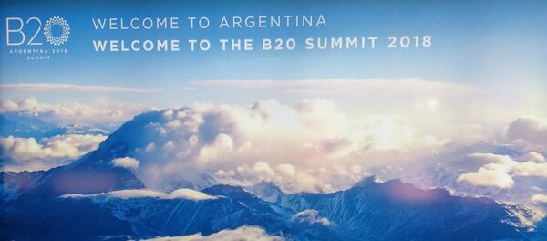 Afiche del Business 20 (B20) en Buenos Aires, Argentina - Sputnik Mundo