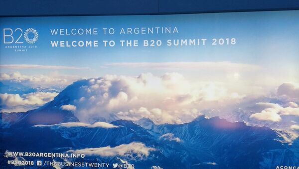 Afiche del Business 20 (B20) en Buenos Aires, Argentina - Sputnik Mundo