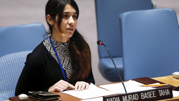 Nadia Murad, ganadora del Premio Nobel de la Paz Nadia Murad, ganadora del Premio Nobel de la Paz - Sputnik Mundo