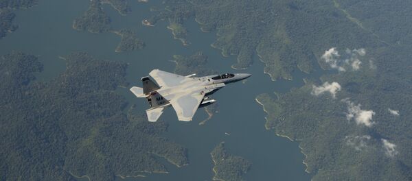Un F-15 estadounidense Un F-15 estadounidense - Sputnik Mundo