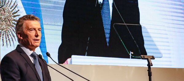 Mauricio Macri, el presidente argentino, durante la apertura del J20 - Sputnik Mundo