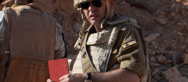 El pintor español Augusto Ferrer-Dalmau en Alepo (Siria) El pintor español Augusto Ferrer-Dalmau en Alepo (Siria) - Sputnik Mundo