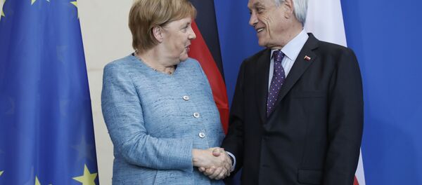 La canciller (jefa de Gobierno) de Alemania, Angela Merkel, y el presidente de Chile, Sebastián Piñera - Sputnik Mundo