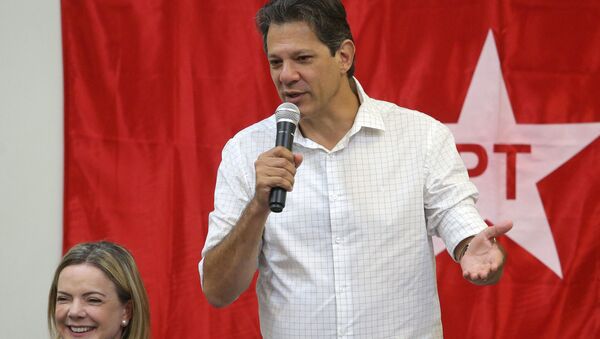 Fernando Haddad, candidato presidencial del Partido de los Trabajadores de Brasil - Sputnik Mundo