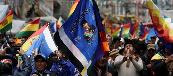 Partidarios de Evo Morales en Bolivia Partidarios de Evo Morales en Bolivia - Sputnik Mundo