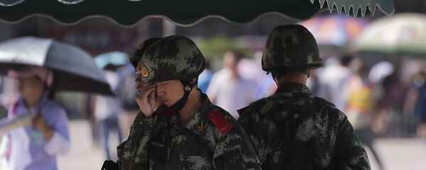 La policía militar china en la región autónoma Uigur de Xinjiang (archivo) - Sputnik Mundo