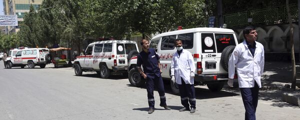 Unas ambulancias en Afganistán, imagen referencial - Sputnik Mundo