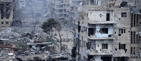 Áreas destruidas en el sur de Damasco Áreas destruidas en el sur de Damasco - Sputnik Mundo