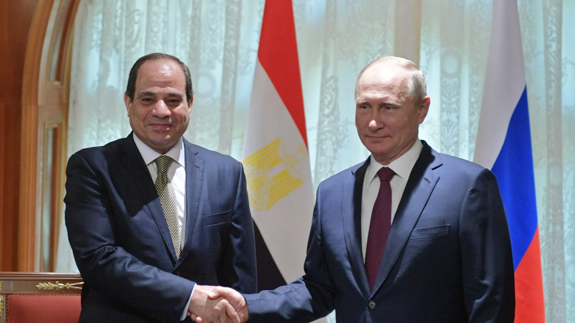 El presidente de Egipto, Abdelfatá Sisi, y el presidente de Rusia, Vladímir Putin - Sputnik Mundo, 1920, 21.01.2025