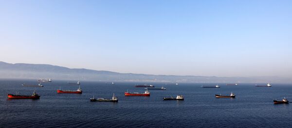 Unos petroleros de Irán cerca de la ciudad turca de Izmit - Sputnik Mundo