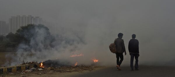 El humo en las calles de la India El humo en las calles de la India - Sputnik Mundo