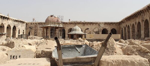 La Gran Mezquita de Alepo, del siglo VIII, destruida durante la guerra civil en Siria - Sputnik Mundo