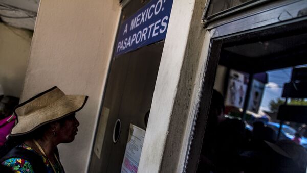 Catalina López, integrante de la Caravana de Madres en Búsqueda durante los tramites migratorios para ingresar a territorio mexicano - Sputnik Mundo