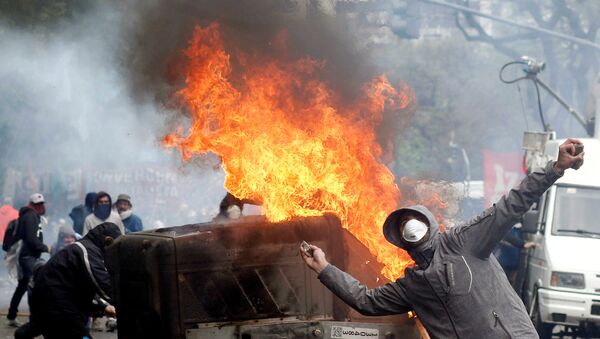 Protestas en el Congreso en Argentina - Sputnik Mundo