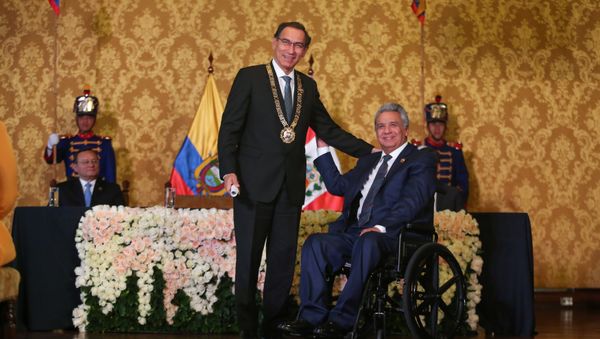 El presidente de Ecuador, Lenín Moreno y el presidente de Perú, Martín Vizcarra El presidente de Ecuador, Lenín Moreno y el presidente de Perú, Martín Vizcarra - Sputnik Mundo