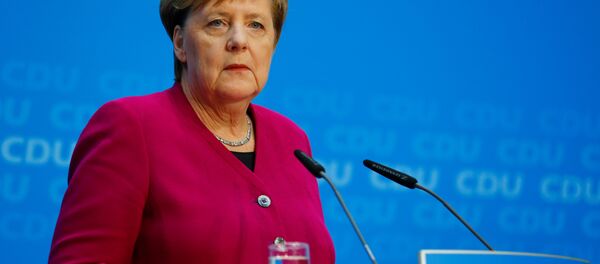 Angela Merkel, canciller alemana en una rueda de prensa - Sputnik Mundo