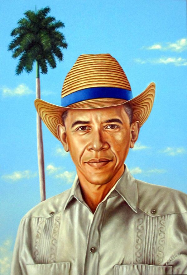 El cuadro de Obama pintado por Rogelio Fundora - Sputnik Mundo