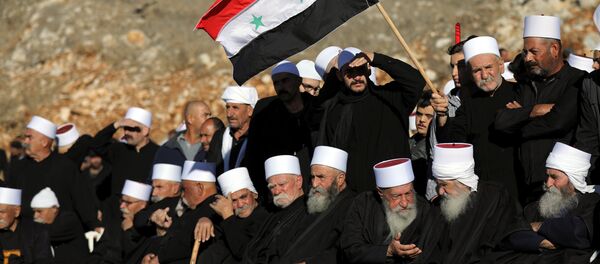 Los árabes drusos en los Altos del Golán protestan contra las elecciones israelíes - Sputnik Mundo