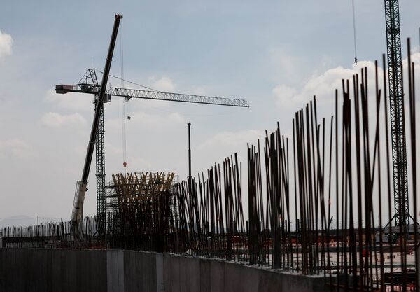 Las obras del aeropuerto internacional de la Ciudad de México en Texcoco - Sputnik Mundo