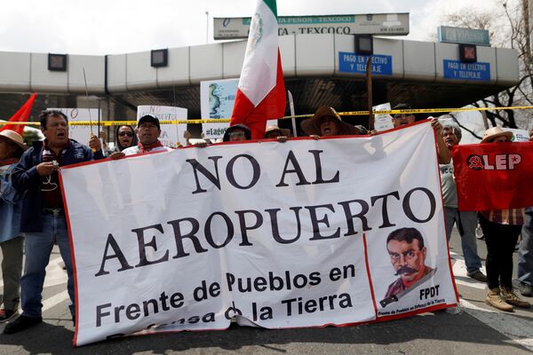 Las organizaciones protestan contra la construcción del aeropuerto internacional en México - Sputnik Mundo